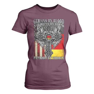 German By Blood American By Birth Patriot By Choice T Shirt For Women German Americans TS11 Maroon Print Your Wear