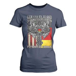 German By Blood American By Birth Patriot By Choice T Shirt For Women German Americans TS11 Navy Print Your Wear