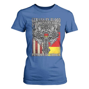 German By Blood American By Birth Patriot By Choice T Shirt For Women German Americans TS11 Royal Blue Print Your Wear