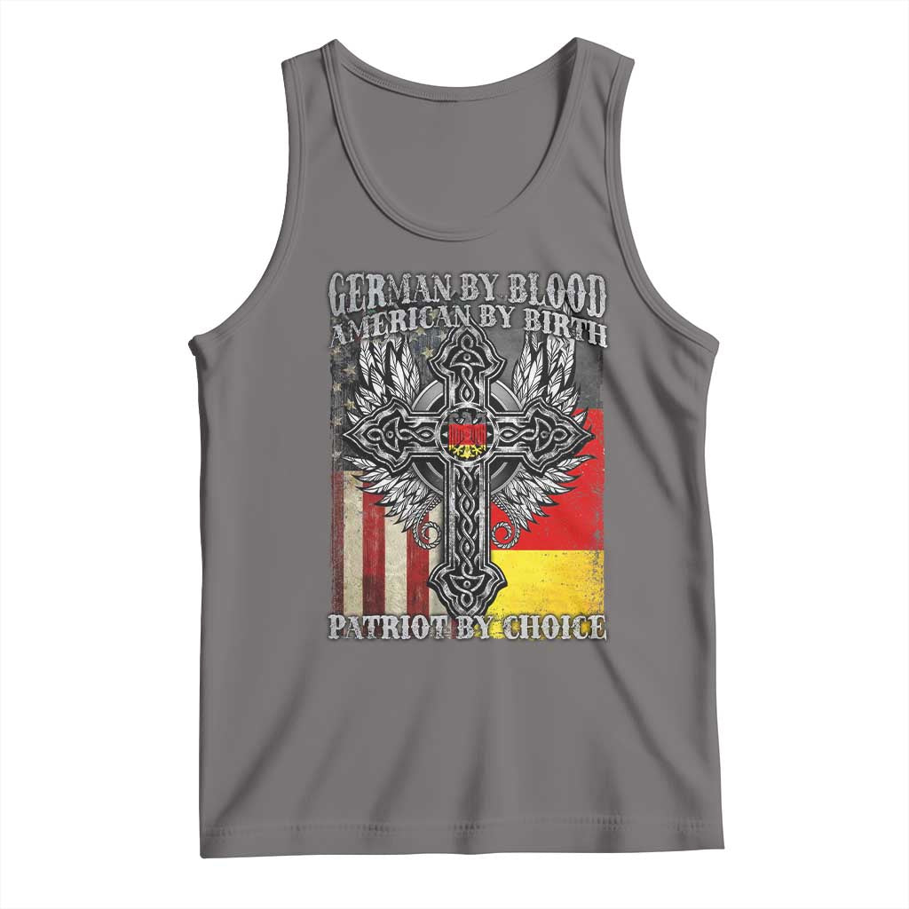 German By Blood American By Birth Patriot By Choice Tank Top German Americans TS11 Deep Heather Print Your Wear