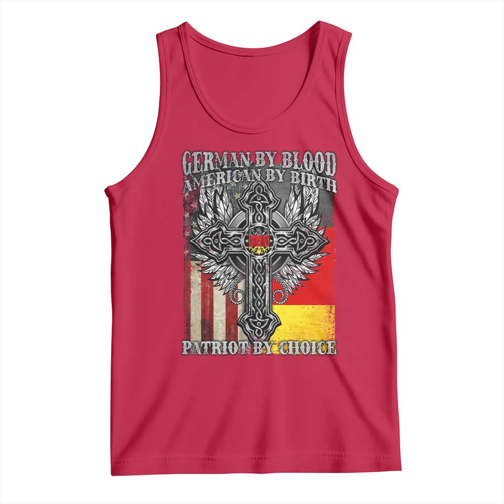 German By Blood American By Birth Patriot By Choice Tank Top German Americans TS11 Red Print Your Wear
