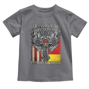 German By Blood American By Birth Patriot By Choice Toddler T Shirt German Americans TS11 Charcoal Print Your Wear