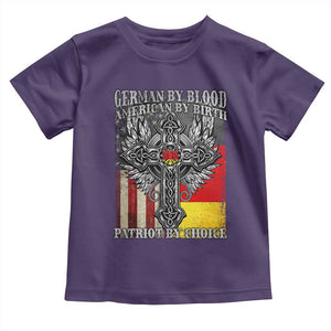 German By Blood American By Birth Patriot By Choice Toddler T Shirt German Americans TS11 Purple Print Your Wear