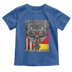 German By Blood American By Birth Patriot By Choice Toddler T Shirt German Americans TS11 Royal Blue Print Your Wear