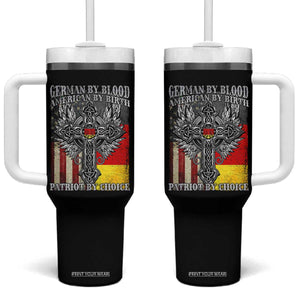 German By Blood American By Birth Patriot By Choice Tumbler With Handle German Americans TS11 One Size: 40 oz Black Print Your Wear