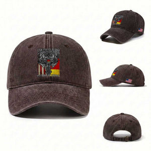 German By Blood American By Birth Patriot By Choice Washed Cotton Baseball Cap German Americans TS11 Washed Cap Universal Fit Dark Brown Print Your Wear
