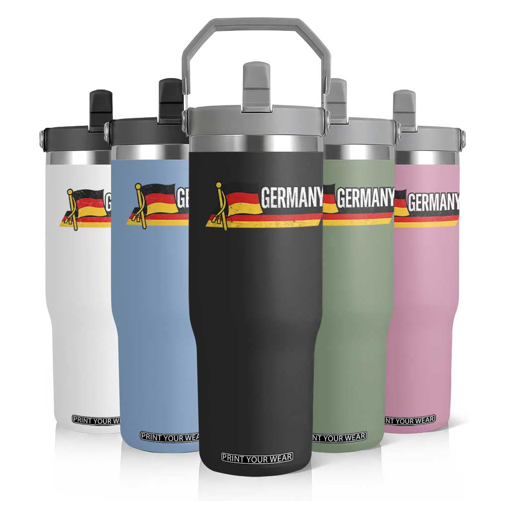 German Heritage Pride Germany Flag Flip Straw Tumbler TS11 Print Your Wear