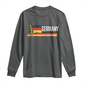 German Heritage Pride Germany Flag Long Sleeve Shirt TS11 Dark Heather Print Your Wear