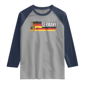 German Heritage Pride Germany Flag Raglan Shirt TS11 Sport Gray Navy Print Your Wear