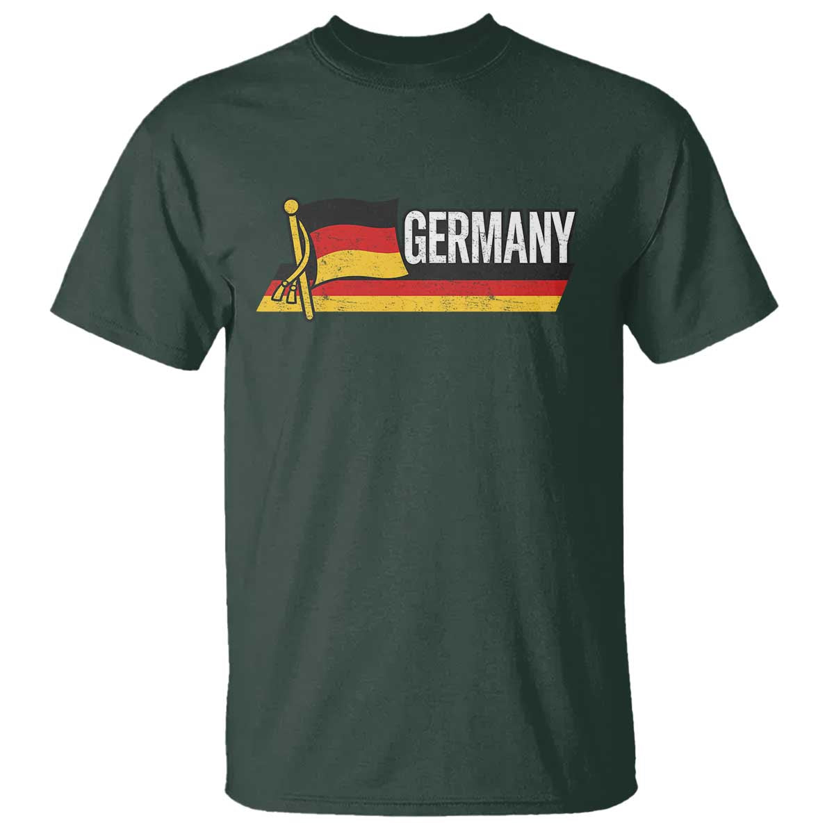 German Heritage Pride Germany Flag T Shirt TS11 Dark Forest Green Print Your Wear