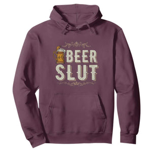 Funny Oktoberfest Beer Slut Hoodie German Beer Stein Drinking Lover TS11 Maroon Print Your Wear