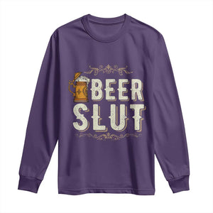 Funny Oktoberfest Beer Slut Long Sleeve Shirt German Beer Stein Drinking Lover TS11 Purple Print Your Wear
