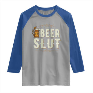 Funny Oktoberfest Beer Slut Raglan Shirt German Beer Stein Drinking Lover TS11 Sport Gray Royal Print Your Wear