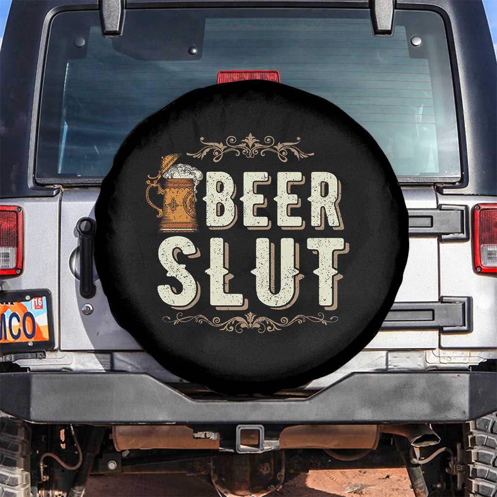Funny Oktoberfest Beer Slut Spare Tire Cover German Beer Stein Drinking Lover TS11 No hole Black Print Your Wear