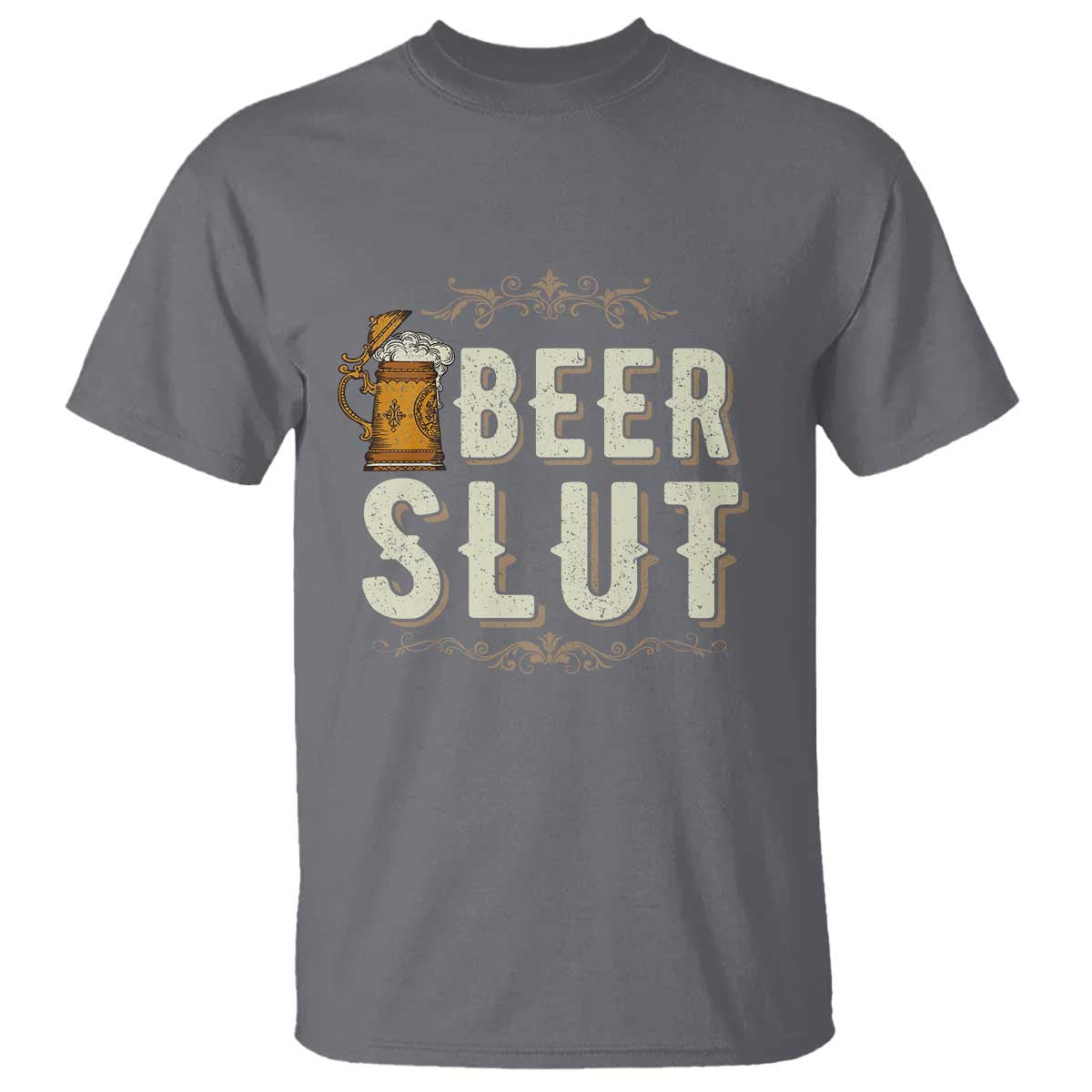 Funny Oktoberfest Beer Slut T Shirt German Beer Stein Drinking Lover TS11 Charcoal Print Your Wear