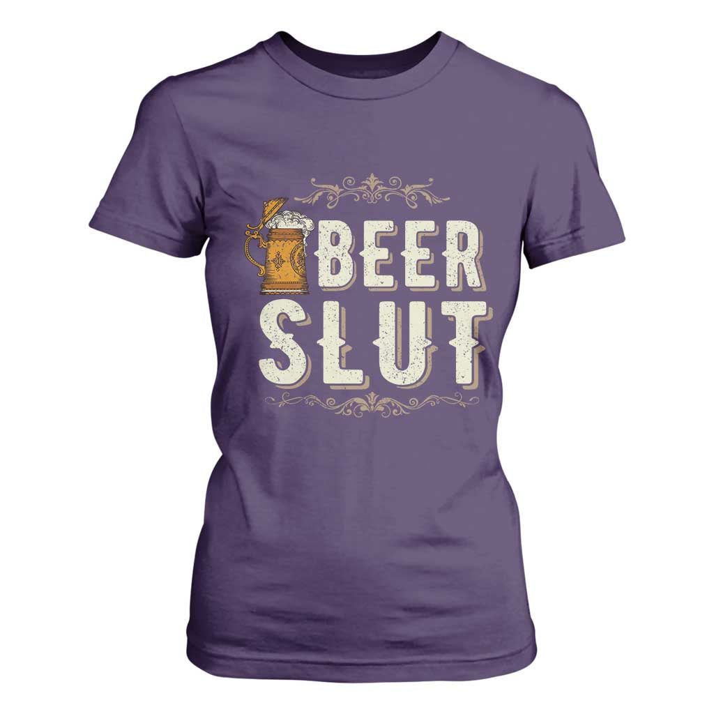 Funny Oktoberfest Beer Slut T Shirt For Women German Beer Stein Drinking Lover TS11 Purple Print Your Wear