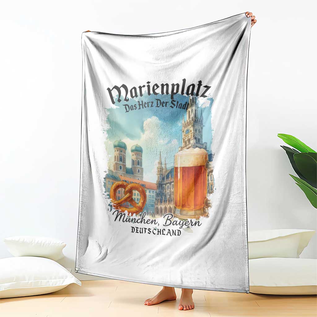 Bavarian Festival Munich Oktoberfest Throw Blanket Das Herz Der Stadt Beer Pretzel TS11 Print Your Wear