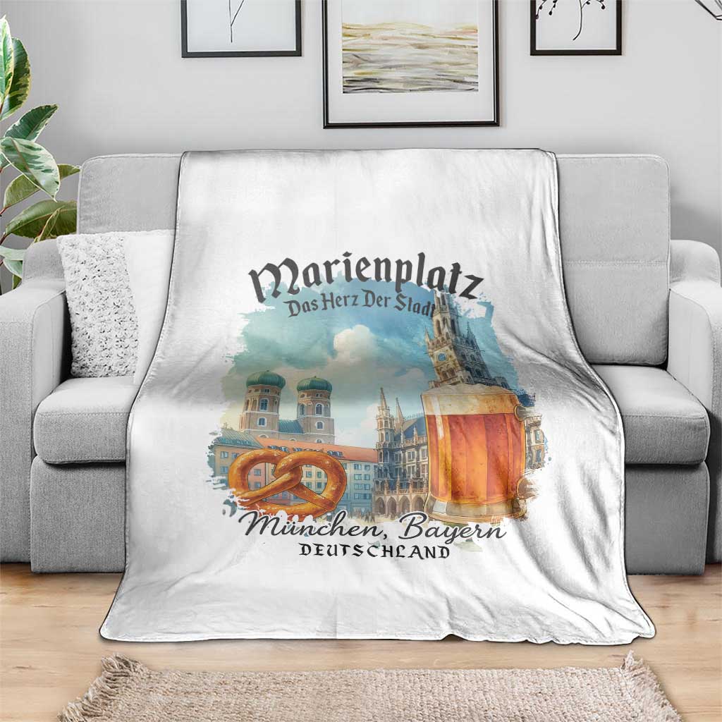 Bavarian Festival Munich Oktoberfest Throw Blanket Das Herz Der Stadt Beer Pretzel TS11 Print Your Wear