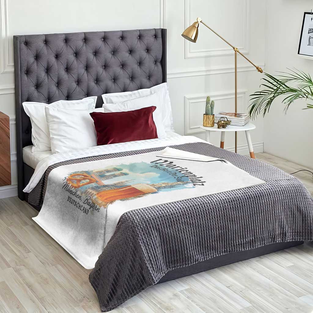 Bavarian Festival Munich Oktoberfest Throw Blanket Das Herz Der Stadt Beer Pretzel TS11 Print Your Wear