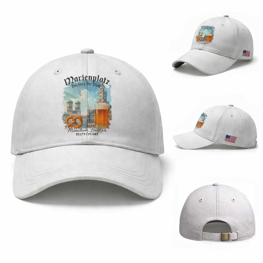 Bavarian Festival Munich Oktoberfest Baseball Cap Das Herz Der Stadt Beer Pretzel TS11 Baseball Cap Universal Fit White Print Your Wear