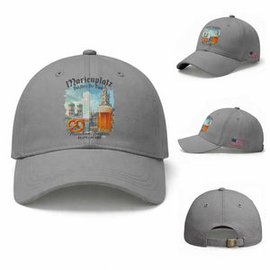 Bavarian Festival Munich Oktoberfest Baseball Cap Das Herz Der Stadt Beer Pretzel TS11 Baseball Cap Universal Fit Sport Gray Print Your Wear