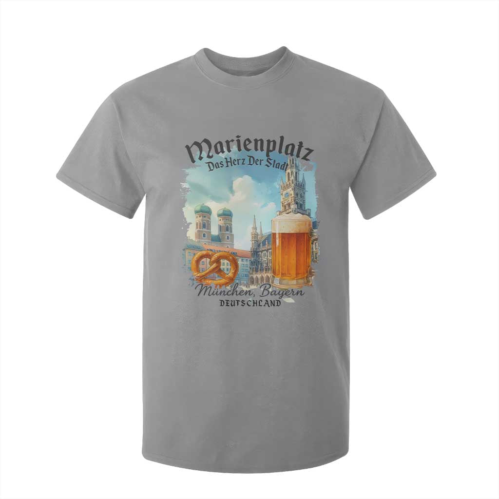 Bavarian Festival Munich Oktoberfest T Shirt For Kid Das Herz Der Stadt Beer Pretzel TS11 Sport Gray Print Your Wear