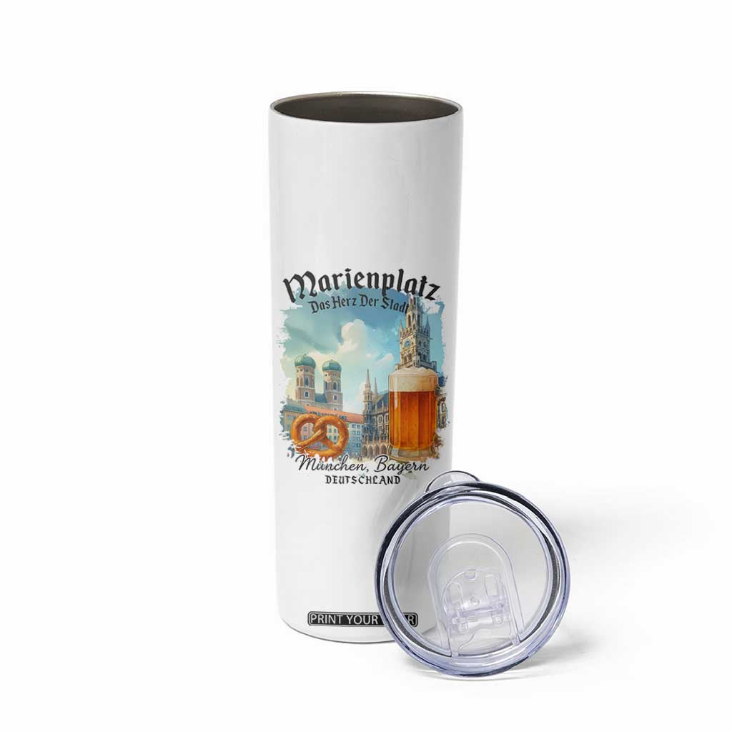 Bavarian Festival Munich Oktoberfest Skinny Tumbler Das Herz Der Stadt Beer Pretzel TS11 Print Your Wear