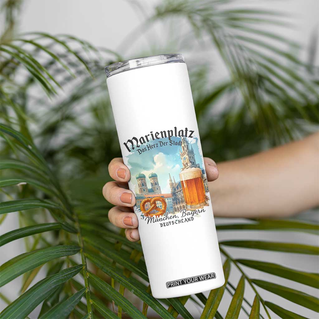 Bavarian Festival Munich Oktoberfest Skinny Tumbler Das Herz Der Stadt Beer Pretzel TS11 Print Your Wear