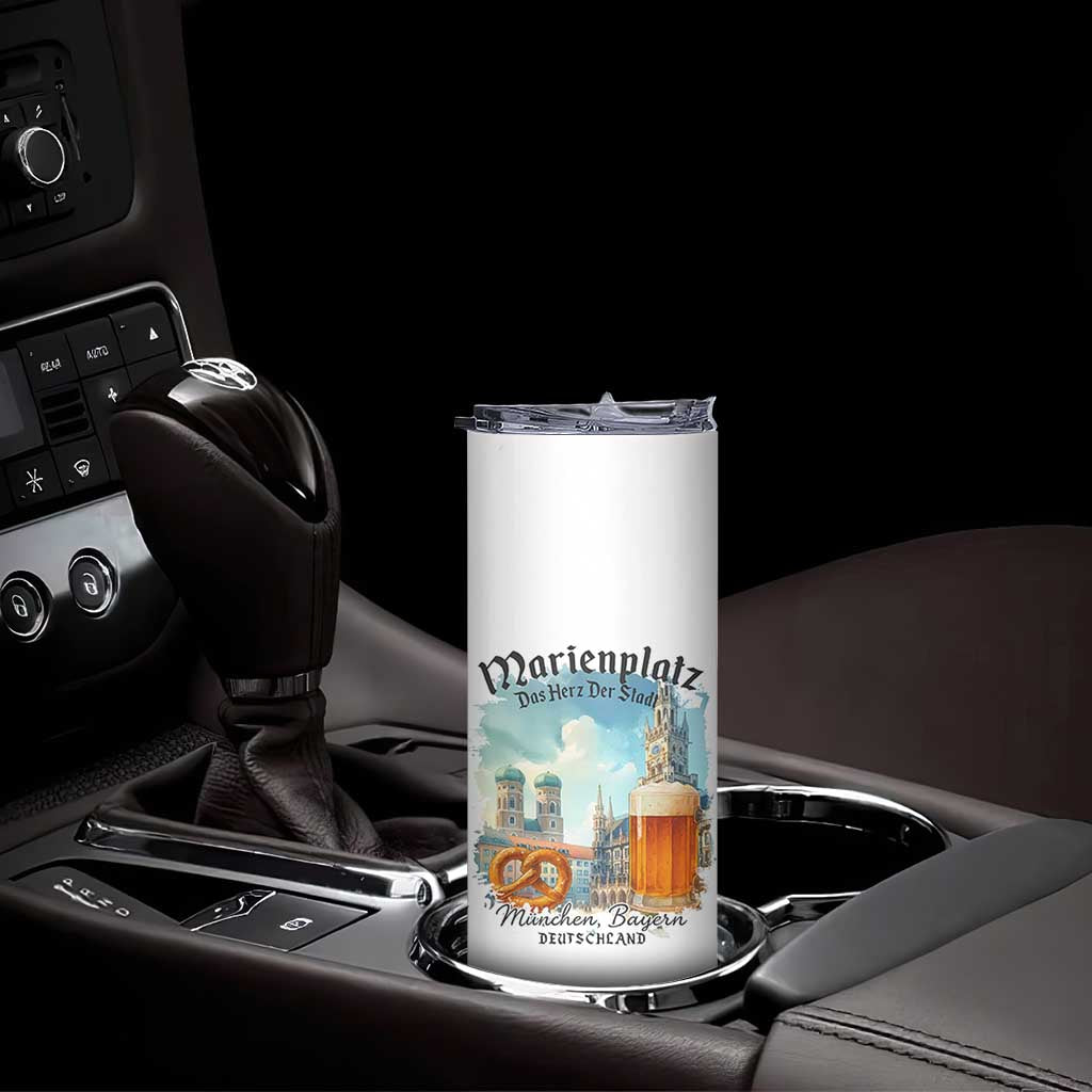 Bavarian Festival Munich Oktoberfest Skinny Tumbler Das Herz Der Stadt Beer Pretzel TS11 Print Your Wear