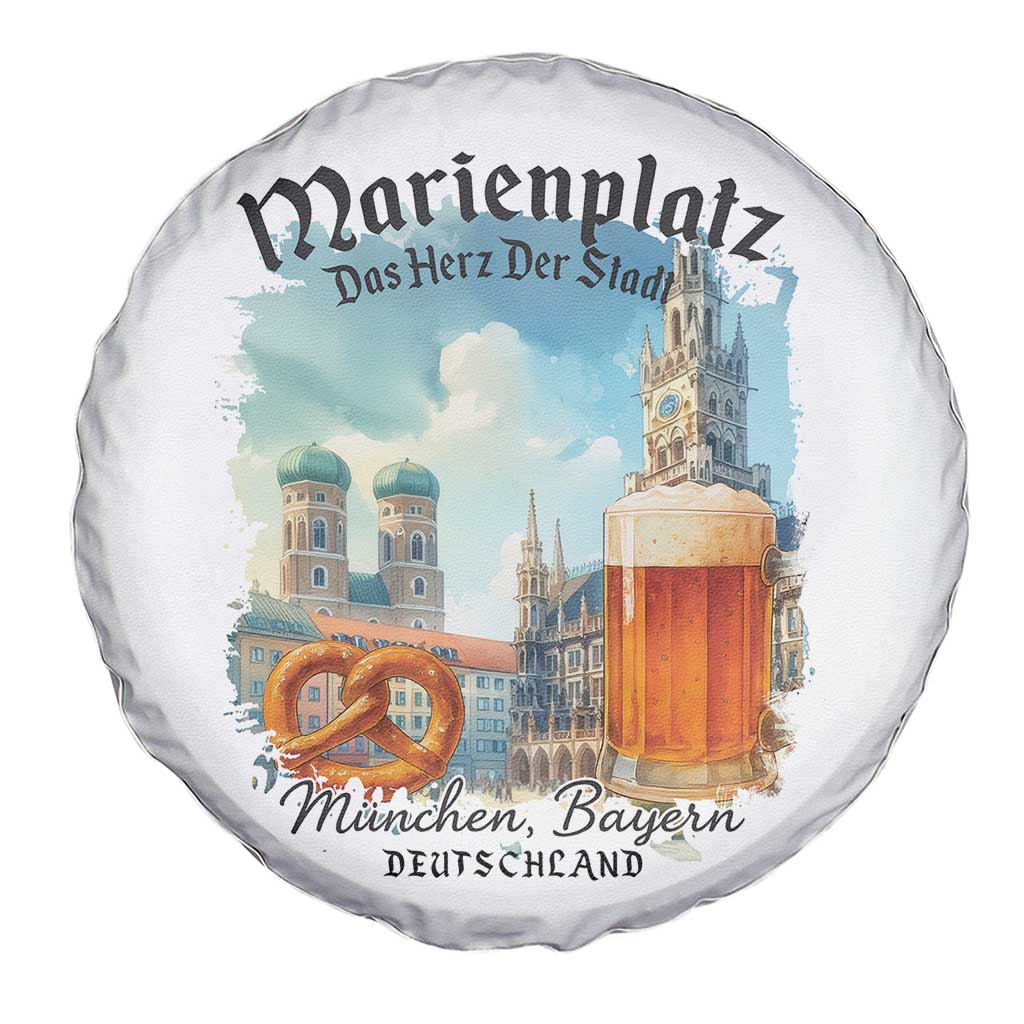 Bavarian Festival Munich Oktoberfest Spare Tire Cover Das Herz Der Stadt Beer Pretzel TS11 Print Your Wear