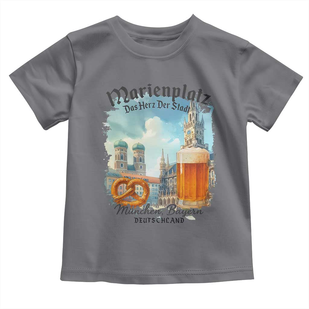 Bavarian Festival Munich Oktoberfest Toddler T Shirt Das Herz Der Stadt Beer Pretzel TS11 Charcoal Print Your Wear