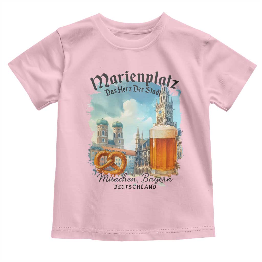 Bavarian Festival Munich Oktoberfest Toddler T Shirt Das Herz Der Stadt Beer Pretzel TS11 Light Pink Print Your Wear