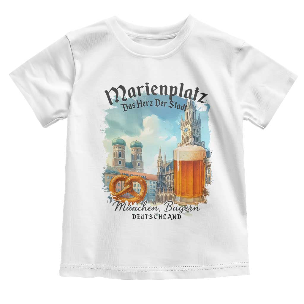 Bavarian Festival Munich Oktoberfest Toddler T Shirt Das Herz Der Stadt Beer Pretzel TS11 White Print Your Wear