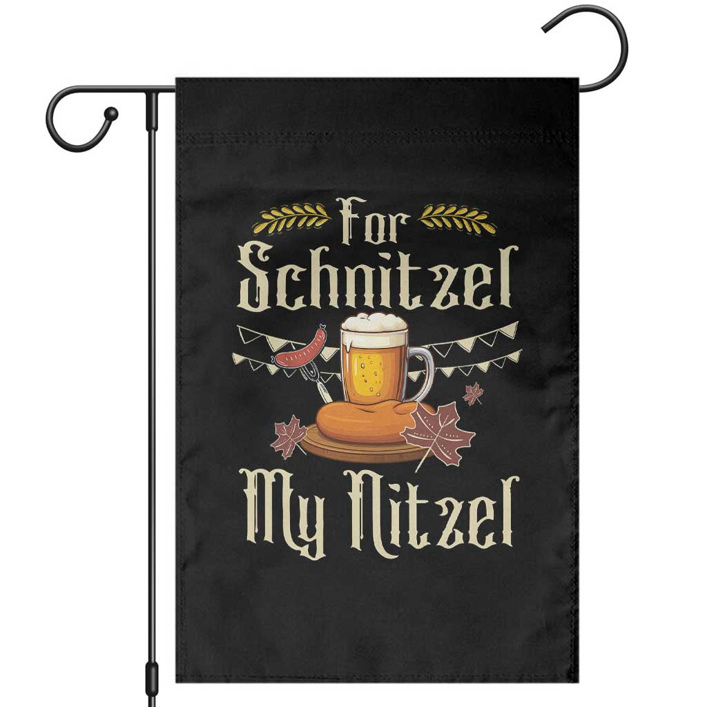 Funny Oktoberfest For Schnitzel My Nitzel Garden Flag Beer Nitzel Sausage TS11 Black Print Your Wear