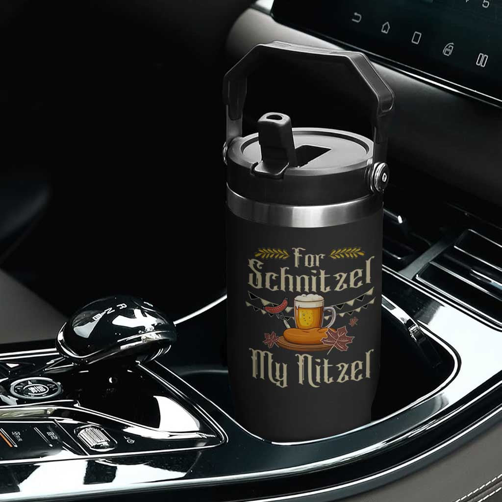 Funny Oktoberfest For Schnitzel My Nitzel Flip Straw Tumbler Beer Nitzel Sausage TS11 Print Your Wear