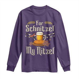 Funny Oktoberfest For Schnitzel My Nitzel Long Sleeve Shirt Beer Nitzel Sausage TS11 Purple Print Your Wear