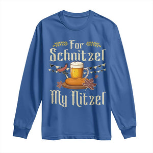 Funny Oktoberfest For Schnitzel My Nitzel Long Sleeve Shirt Beer Nitzel Sausage TS11 Royal Blue Print Your Wear