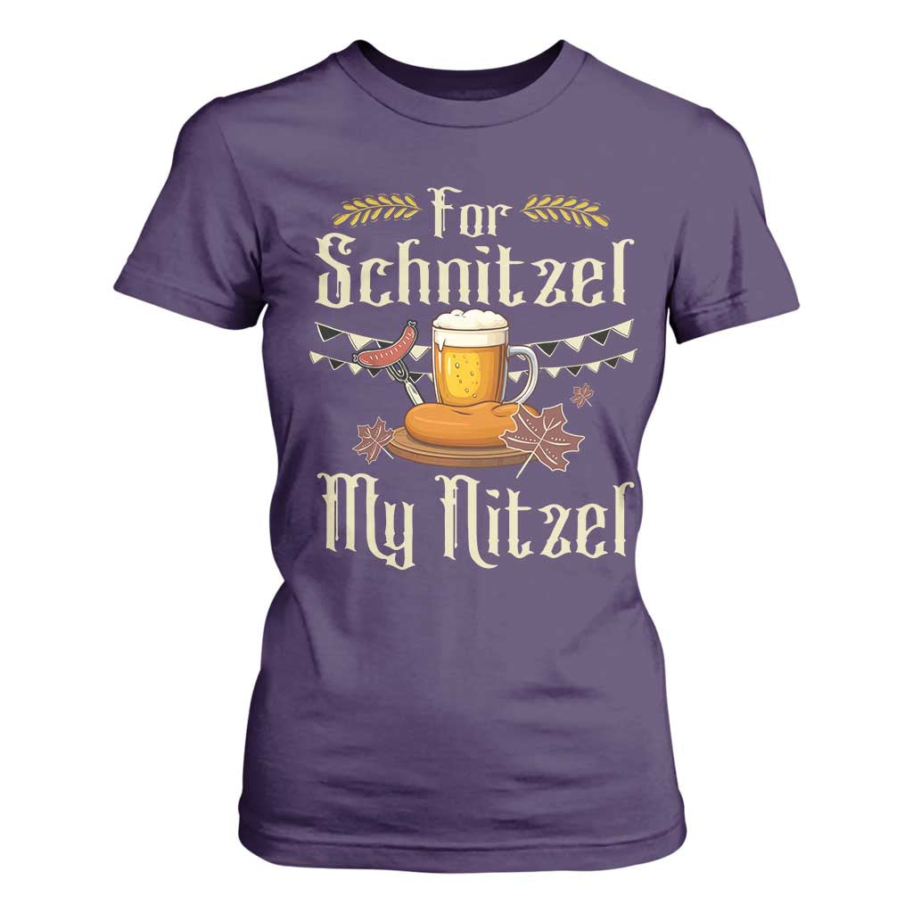 Funny Oktoberfest For Schnitzel My Nitzel T Shirt For Women Beer Nitzel Sausage TS11 Purple Print Your Wear