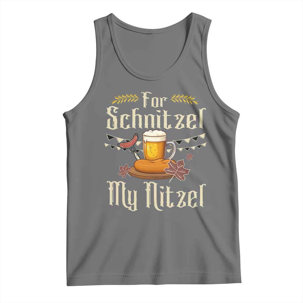 Funny Oktoberfest For Schnitzel My Nitzel Tank Top Beer Nitzel Sausage TS11 Black Heather Print Your Wear