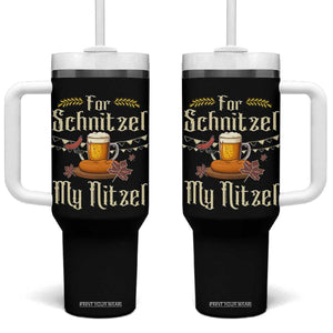Funny Oktoberfest For Schnitzel My Nitzel Tumbler With Handle Beer Nitzel Sausage TS11 One Size: 40 oz Black Print Your Wear