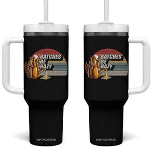 Funny Batches Be Hazy Tumbler With Handle Vintage Craft Beer Brewing TS11 One Size: 40 oz Black Print Your Wear