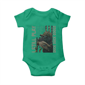Funny I Still Play Duck Duck Goose Baby Onesie Duck Hunting Dog Back Lab TS11 Irish Green Print Your Wear