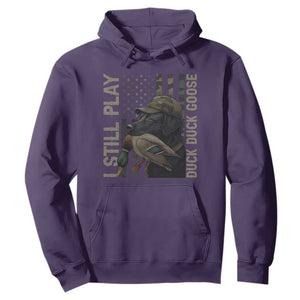 Funny I Still Play Duck Duck Goose Hoodie Duck Hunting Dog Back Lab TS11 Purple Print Your Wear