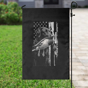 Duck Hunting Dog Back Lab Vintage American Flag Garden Flag TS11 Print Your Wear