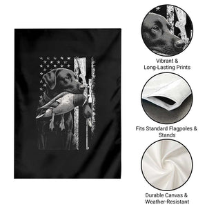 Duck Hunting Dog Back Lab Vintage American Flag Garden Flag TS11 Print Your Wear
