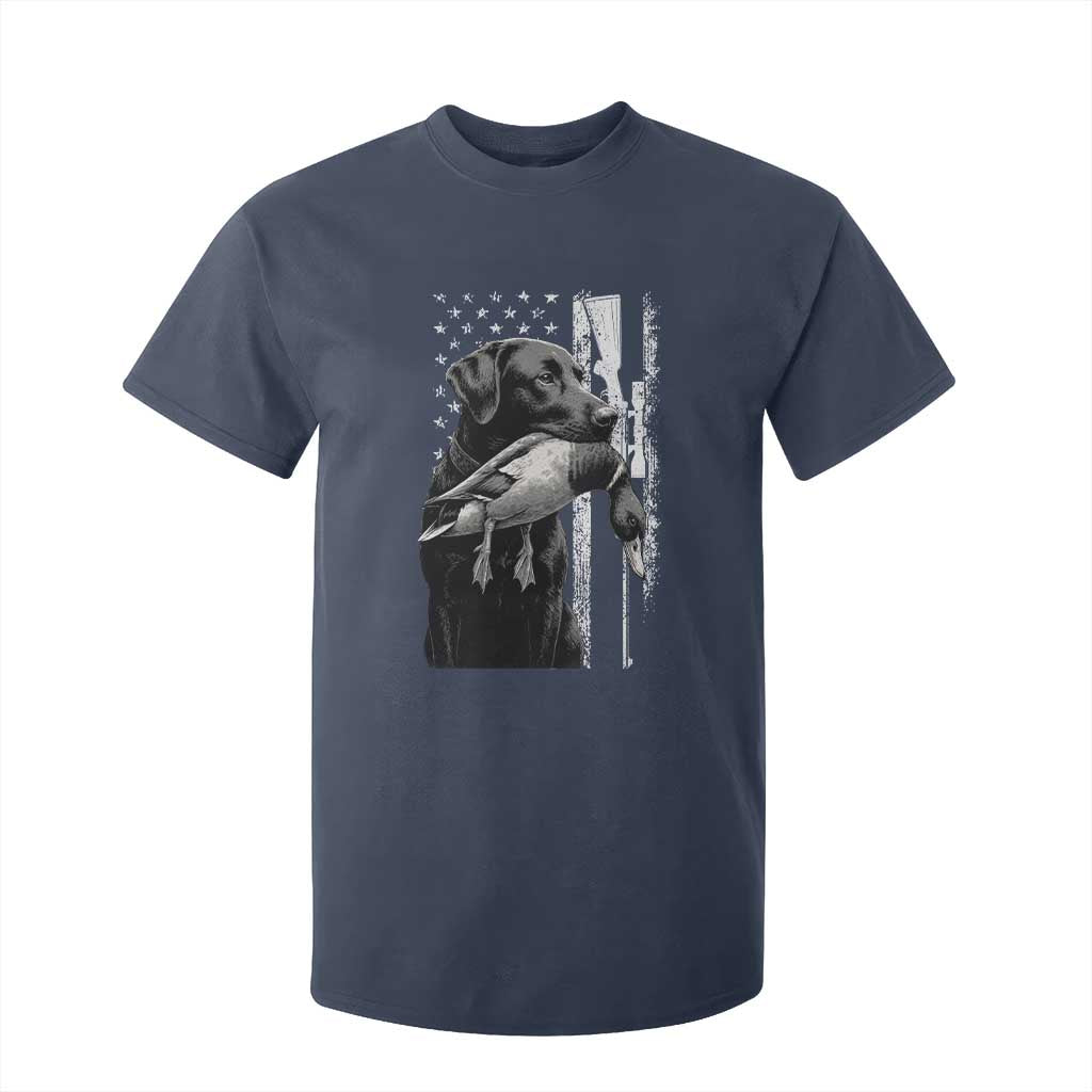 Duck Hunting Dog Back Lab Vintage American Flag T Shirt For Kid TS11 Navy Print Your Wear