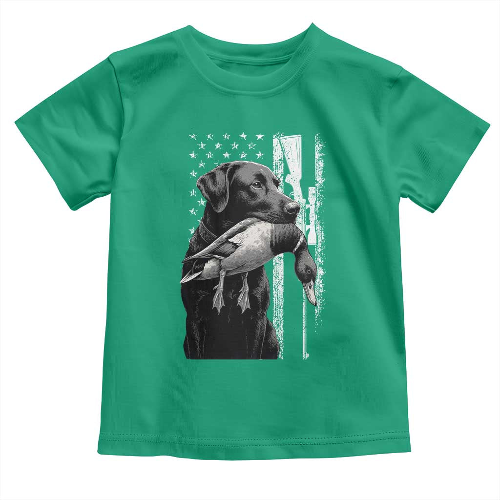 Duck Hunting Dog Back Lab Vintage American Flag Toddler T Shirt TS11 Irish Green Print Your Wear