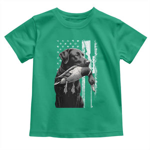 Duck Hunting Dog Back Lab Vintage American Flag Toddler T Shirt TS11 Irish Green Print Your Wear