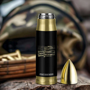 Hunting Guns Vintage Camo American Flag Bullet Tumbler TS11 Print Your Wear