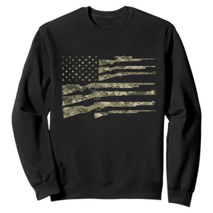 Hunting Guns Vintage Camo American Flag Sweatshirt - Print Your Wear